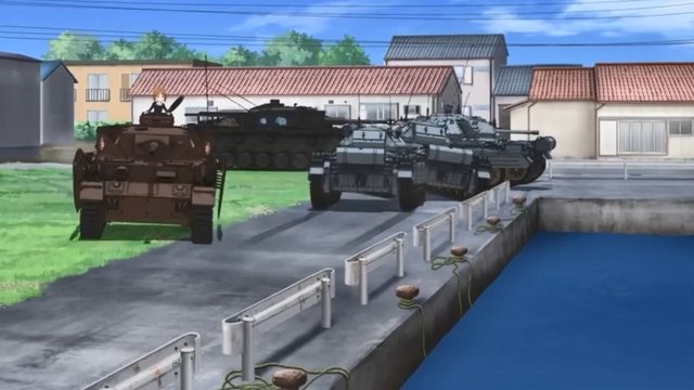 Tank dash beside the canal